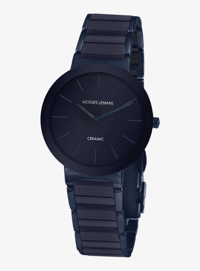 Jacques Lemans 42-7W - Montre Quartz avec Bracelet en Céramique et Résistance à l'Eau de 10 ATM