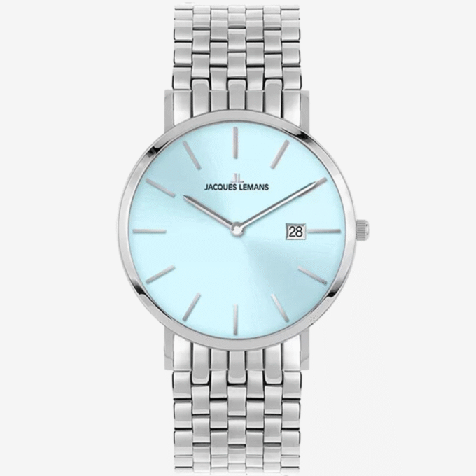 Montre Classique Jacques Lemans 1-2171.2A - Design Raffiné avec Verre Saphir et Résistance à l'Eau de 50 Mètres - Verre Saphir