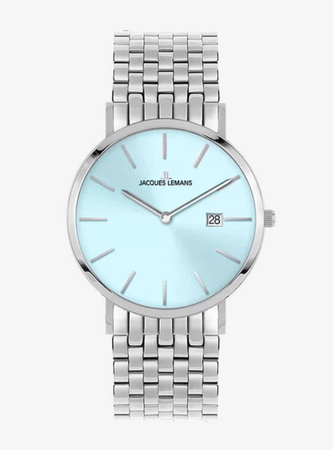 Montre Classique Jacques Lemans 1-2171.2A - Design Raffiné avec Verre Saphir et Résistance à l'Eau de 50 Mètres - Verre Saphir