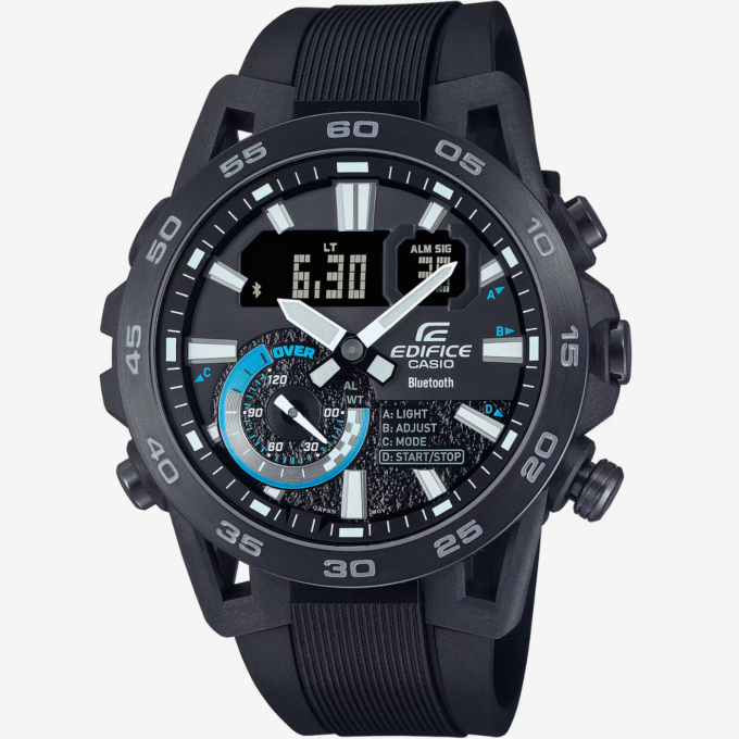 Montre Casio Edifice ECB-40PB-1ADF - Résistance à l'eau - 100M - Heure Mondiale - Bluetooth - Noir