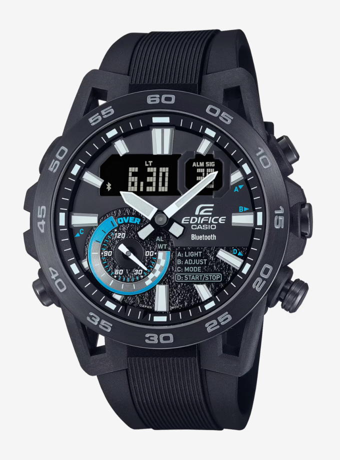 Montre Casio Edifice ECB-40PB-1ADF - Résistance à l'eau - 100M - Heure Mondiale - Bluetooth - Noir
