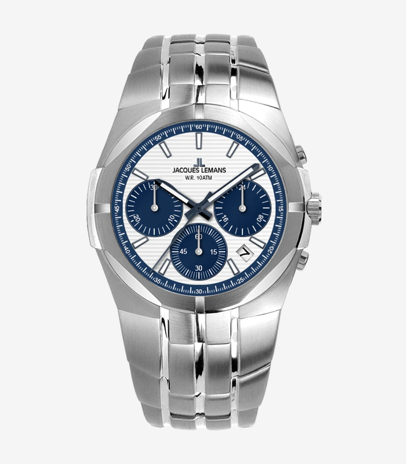 Montre Jacques Lemans 1-2181B - Élégante Montre de Sport pour Hommes avec Chronographe et Étanchéité 10 ATM - Verre Saphir – Image 3