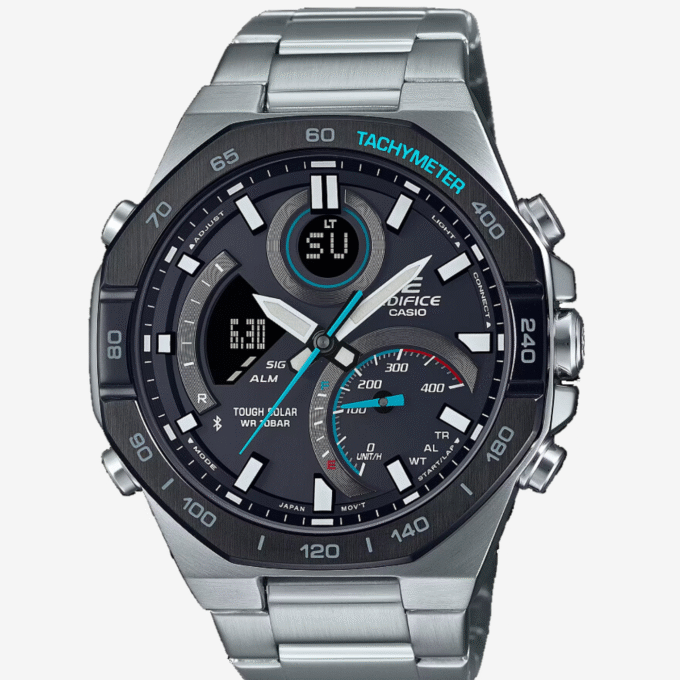 Montre Sportive Casio ECB-950DB-1ADF - Bluetooth, Chronomètre et Étanchéité 100M