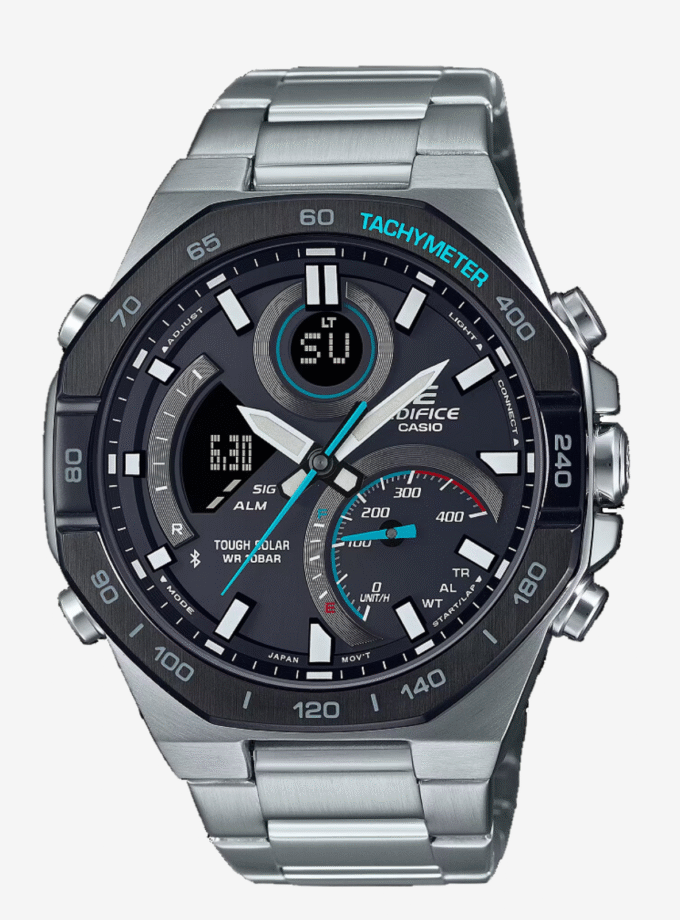 Montre Sportive Casio ECB-950DB-1ADF - Bluetooth, Chronomètre et Étanchéité 100M