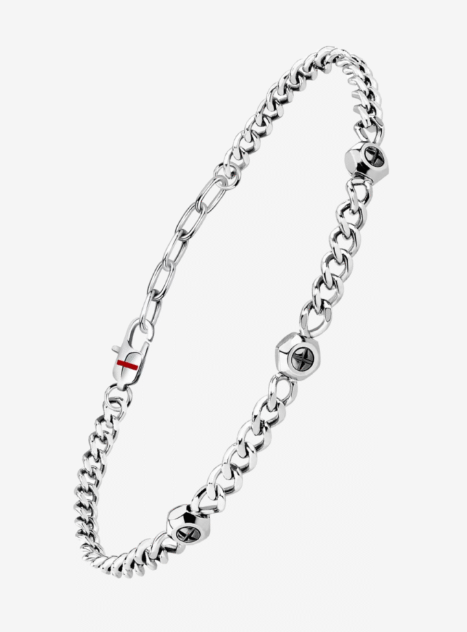 Bracelet Homme Sector Basic SZS129 - Élégance en Inoxydable avec Émail Noir