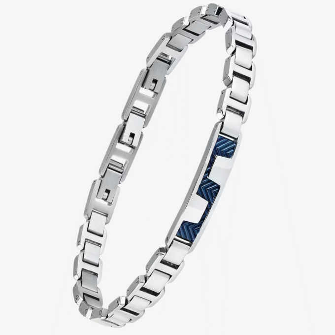 Bracelet Sector SAVK14 en Argent et Bleu - Design Moderne pour Homme