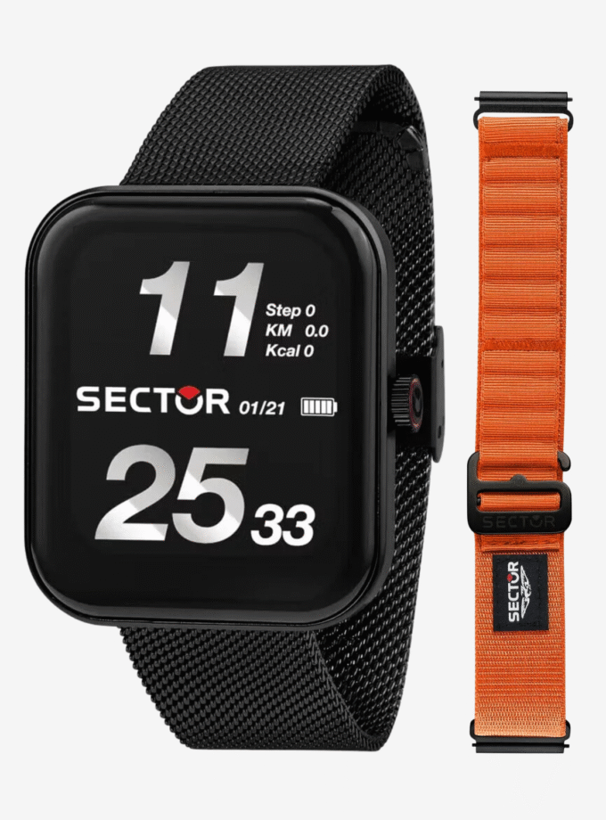 Montre Sector S-03 Pro Light - Design Robuste avec Bracelet Milanais et Étanchéité de 3 Bars