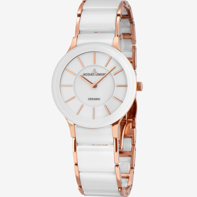 Montre Jacques Lemans 1-1856D - Montre Élégante pour Femmes de la Série Dublin - Verre Saphir