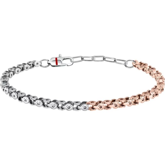 Bracelet Homme SECTOR SZS94 – Bijoux tendance, Acier inoxydable, Fermoir sécurisé, Style moderne – Argenté – Référence SZS94