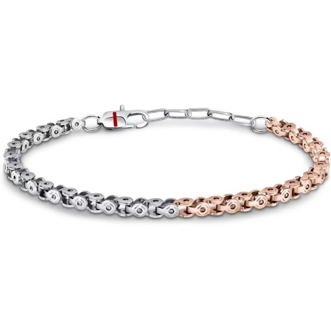 Bracelet Homme SECTOR SZS94 – Bijoux tendance, Acier inoxydable, Fermoir sécurisé, Style moderne – Argenté – Référence SZS94