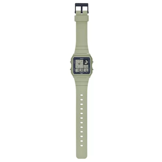 Casio LF-20W-3ADF - Montre Écologique avec Bandes en Résine Bio et Fonctionnalités Pratiques - Éclairage LED et Alarme