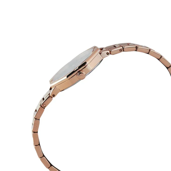 Montre Casio SHE-4543PG-4AUDF - Élégante Montre Analogique Octogonale en Acier Inoxydable avec Cadran en Or Rose - Verre Saphir