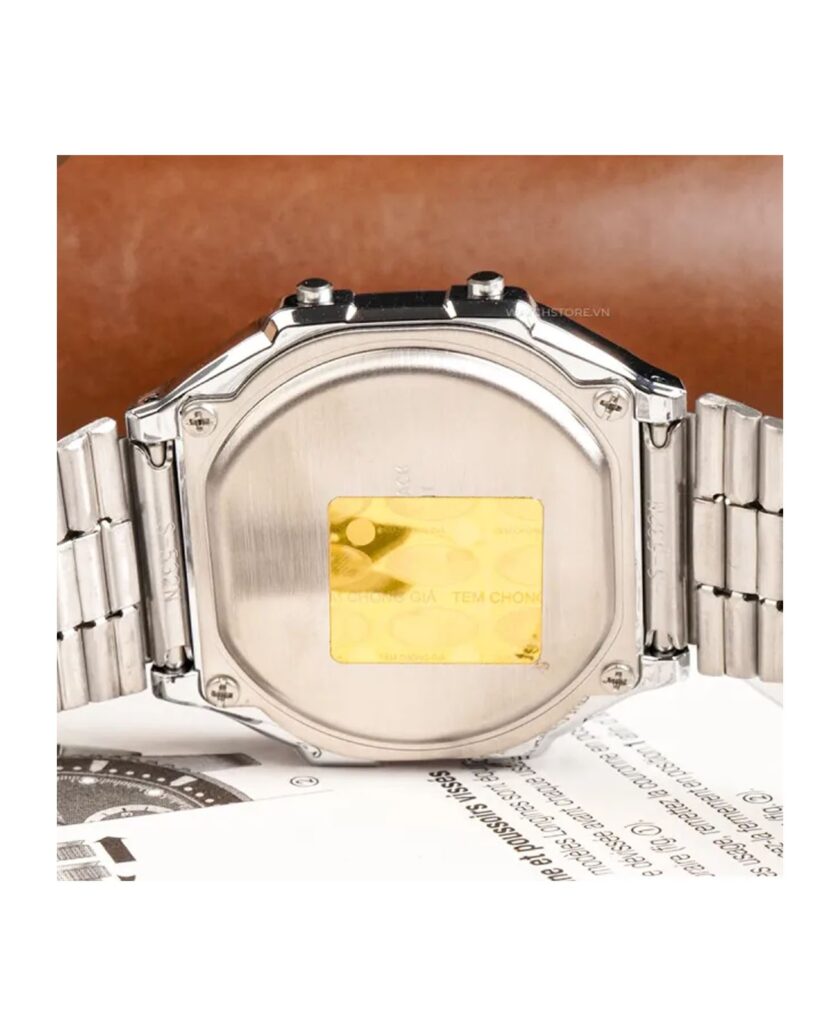 montre classique homme casio a168wa 5aydf bracelet acier inoxydable, affichage digital, rétroéclairage led, Étanche argent référence a168wa 5aydf