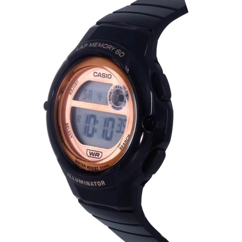 montre classique homme casio lws 1200h 1avdf quartz, Étanche, chronomètre, alarme résine noire