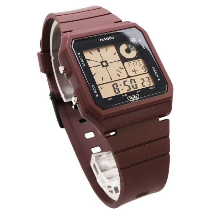 Montre Classique - CASIO - Design Élégant, Résistante, Précise, Confortable - Marron - LF-20W-5ADF