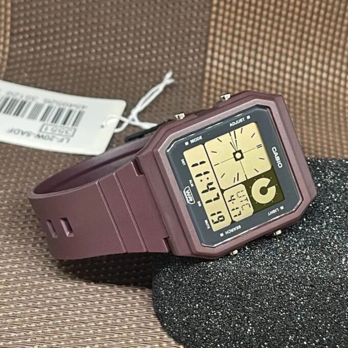 Montre Classique - CASIO - Design Élégant, Résistante, Précise, Confortable - Marron - LF-20W-5ADF