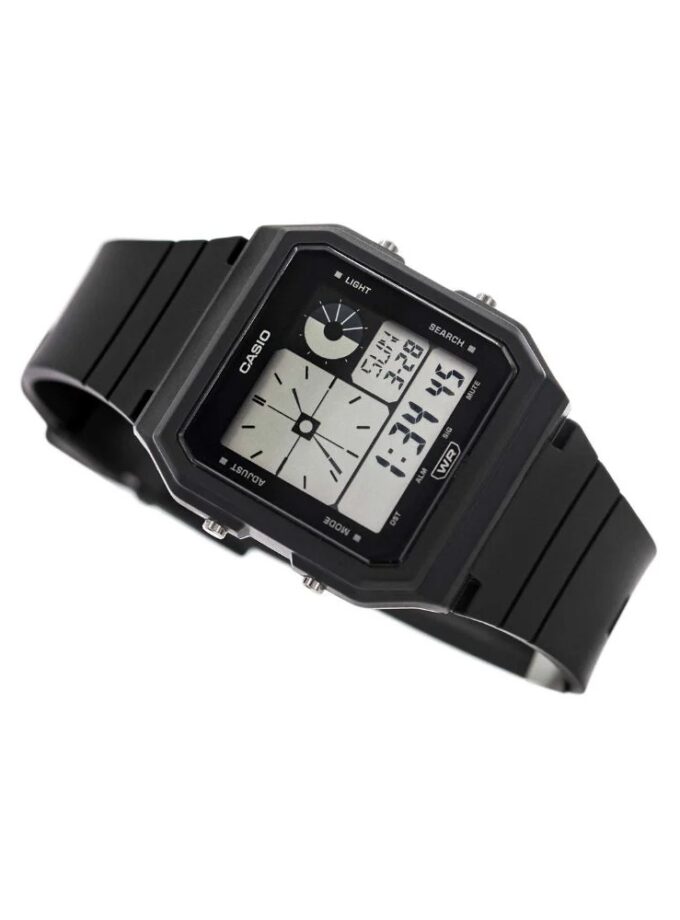 montre classique lf 20w 1adf homme design Élégant, résistante à leau, bracelet silicone argenté