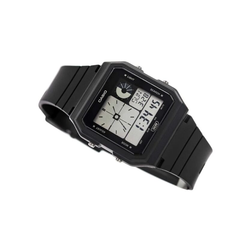 montre classique lf 20w 1adf homme design Élégant, résistante à leau, bracelet silicone argenté