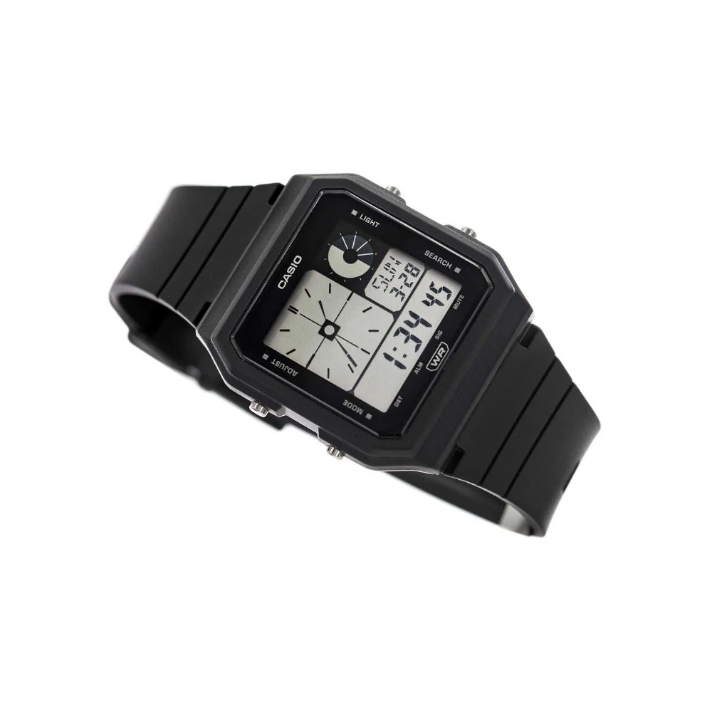 montre classique lf 20w 1adf homme design Élégant, résistante à leau, bracelet silicone argenté