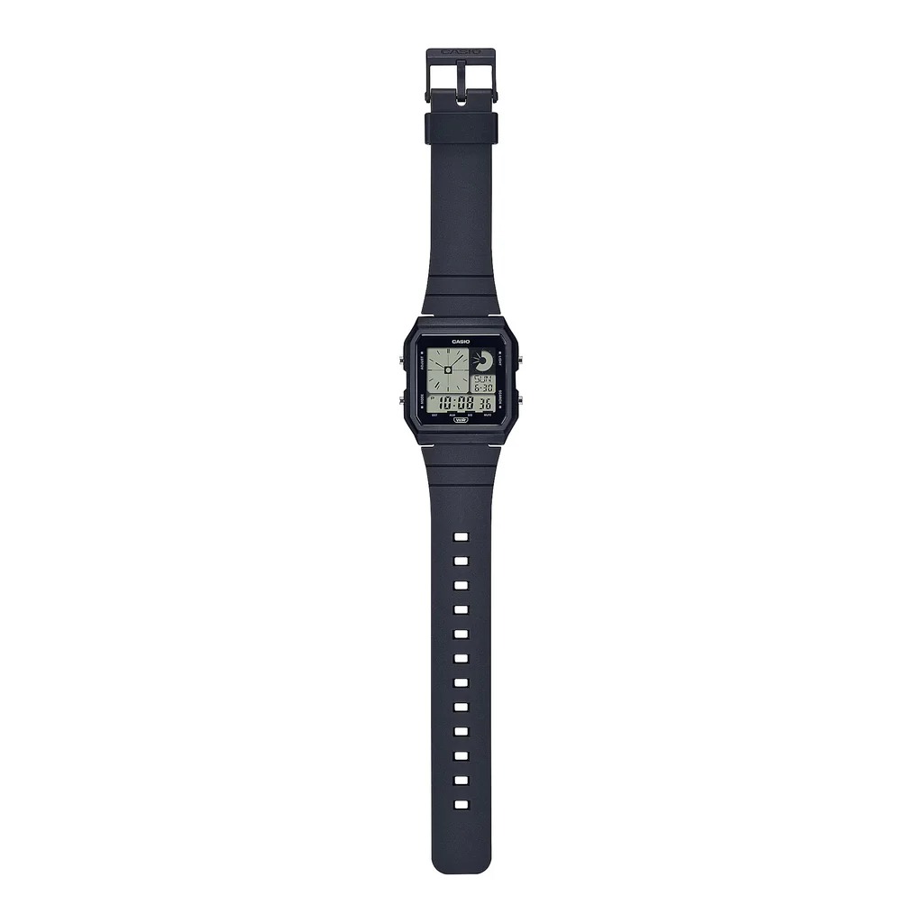 montre classique lf 20w 1adf homme design Élégant, résistante à leau, bracelet silicone argenté