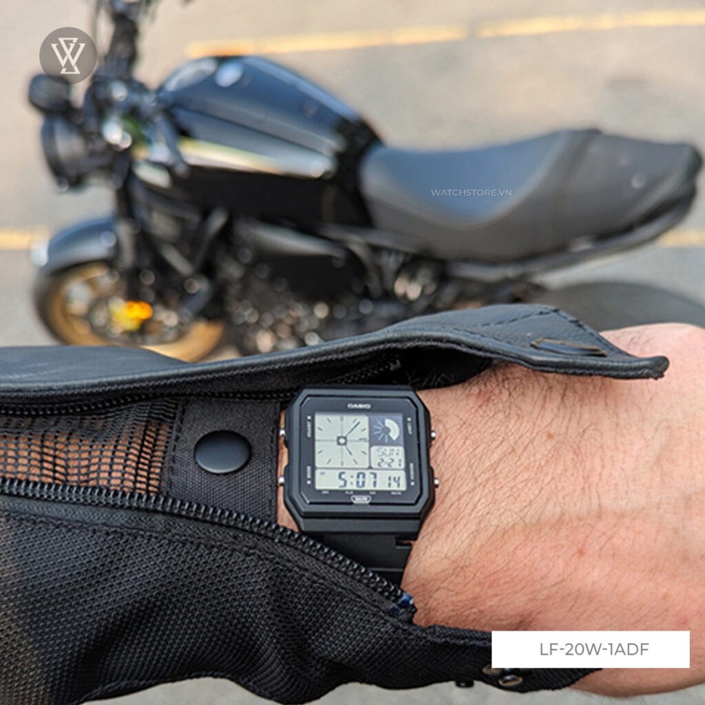 montre classique lf 20w 1adf homme design Élégant, résistante à leau, bracelet silicone argenté