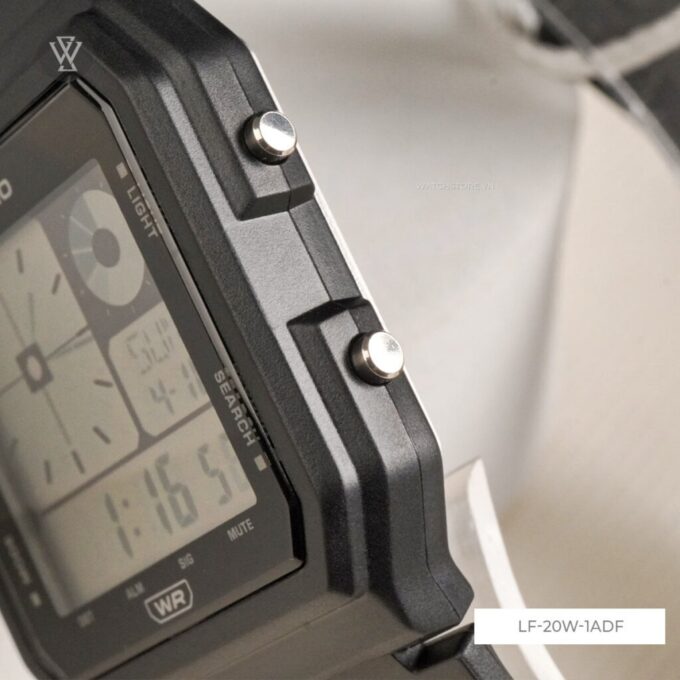 Montre Classique - LF-20W-1ADF - Homme - Design Élégant, Résistante à lEau, Bracelet Silicone - Argenté