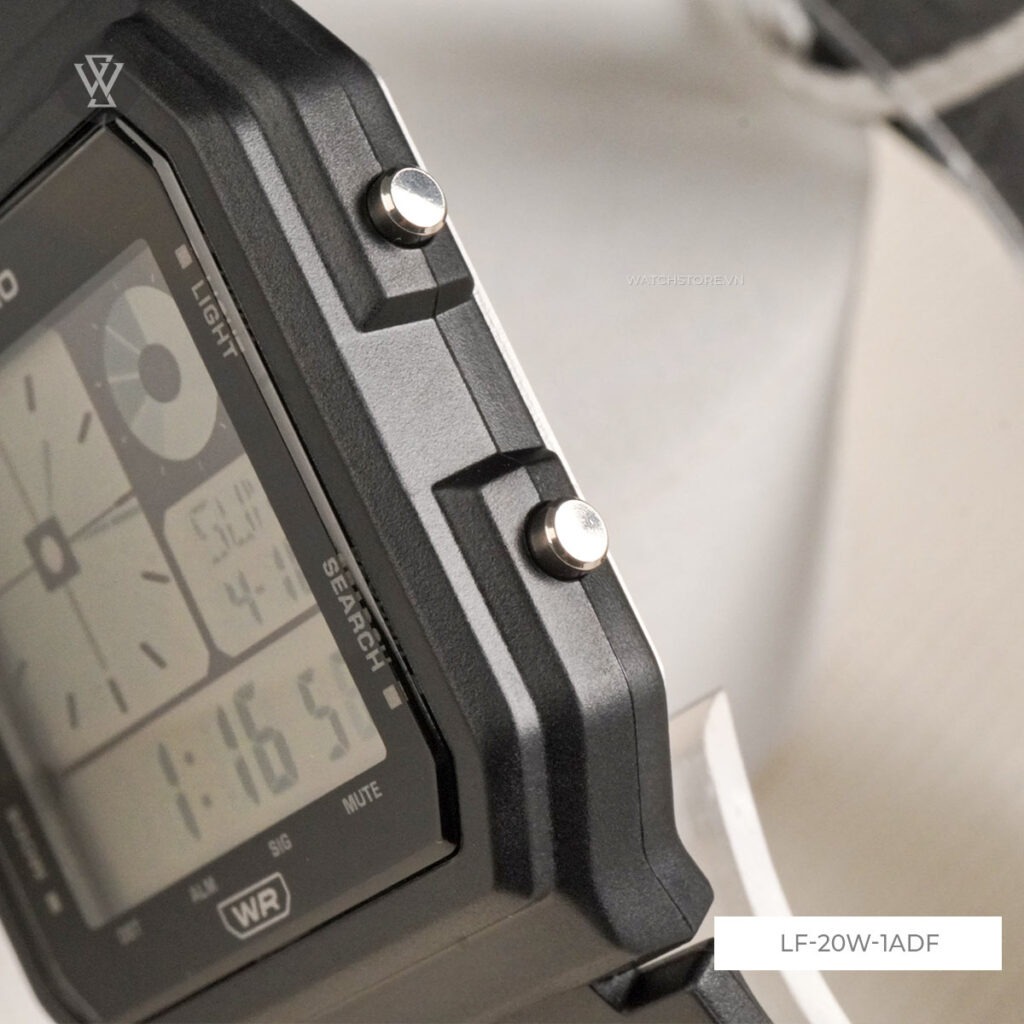 montre classique lf 20w 1adf homme design Élégant, résistante à leau, bracelet silicone argenté