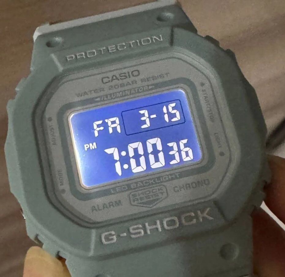 montre gmd s5600ct 3dr casio g shock homme design classique, résistante aux chocs, Étanche, multifonction résine vert référence gmd s5600ct 3dr