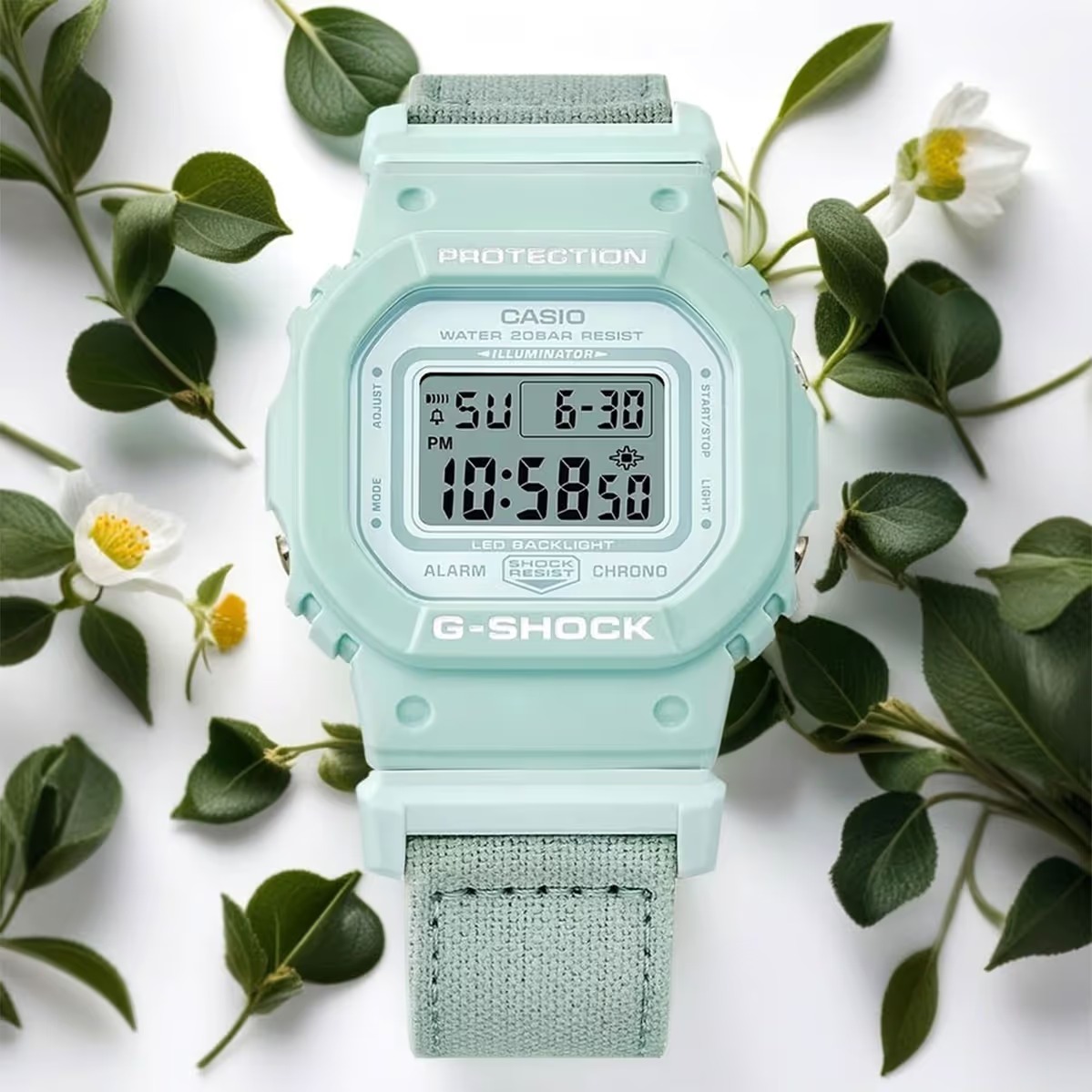 montre gmd s5600ct 3dr casio g shock homme design classique, résistante aux chocs, Étanche, multifonction résine vert référence gmd s5600ct 3dr