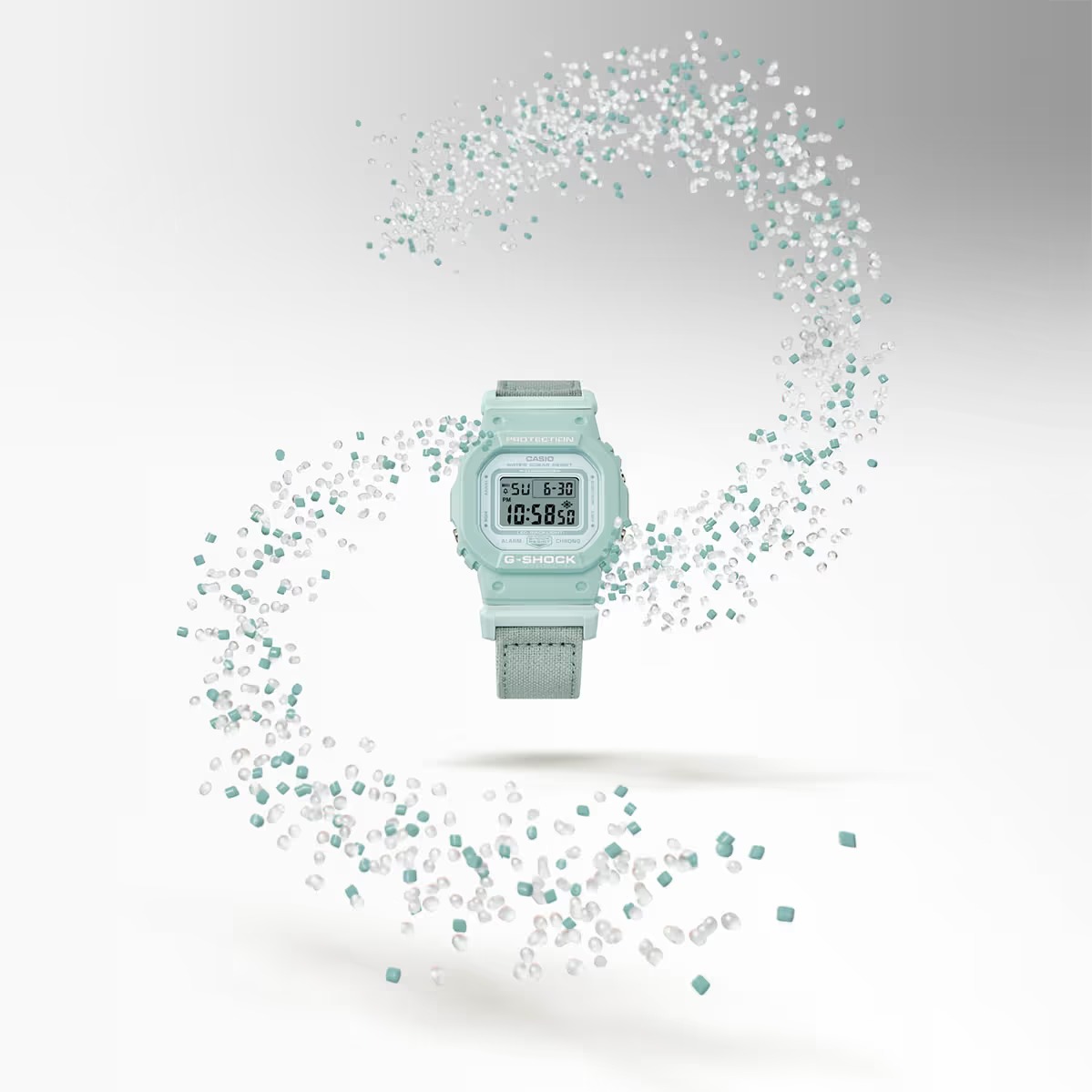 montre gmd s5600ct 3dr casio g shock homme design classique, résistante aux chocs, Étanche, multifonction résine vert référence gmd s5600ct 3dr
