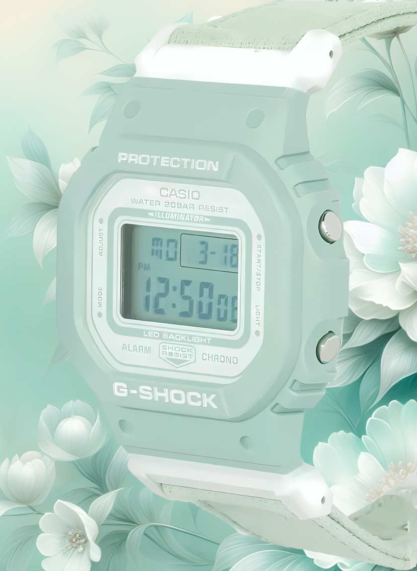 montre gmd s5600ct 3dr casio g shock homme design classique, résistante aux chocs, Étanche, multifonction résine vert référence gmd s5600ct 3dr