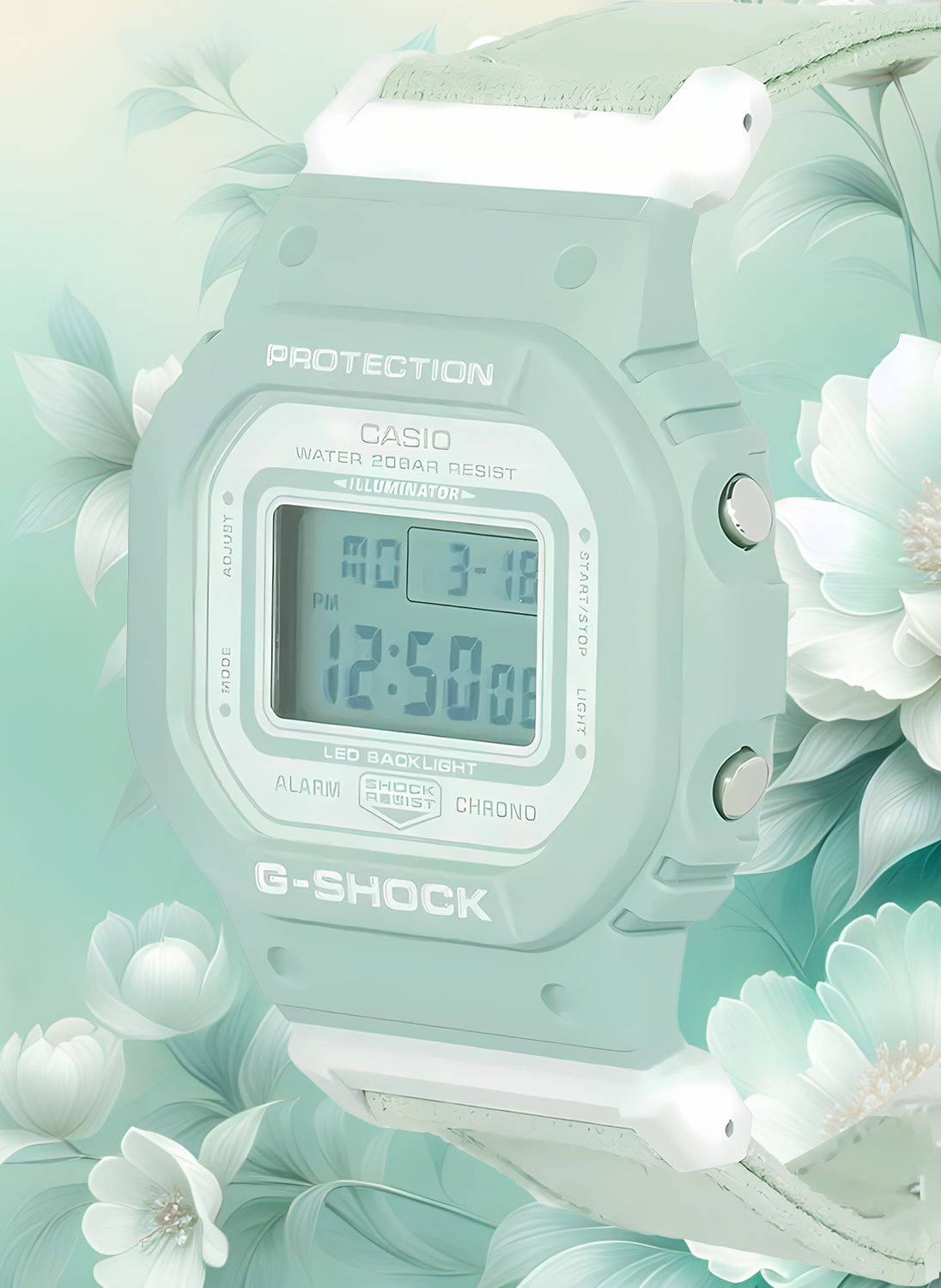 montre gmd s5600ct 3dr casio g shock homme design classique, résistante aux chocs, Étanche, multifonction résine vert référence gmd s5600ct 3dr