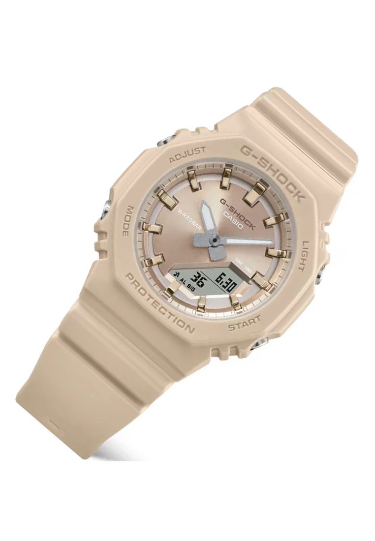 montre classique casio g shock gma p2100st 9adr unisexe résistante, Élégante, polyvalente, durable acier inoxydable dorée