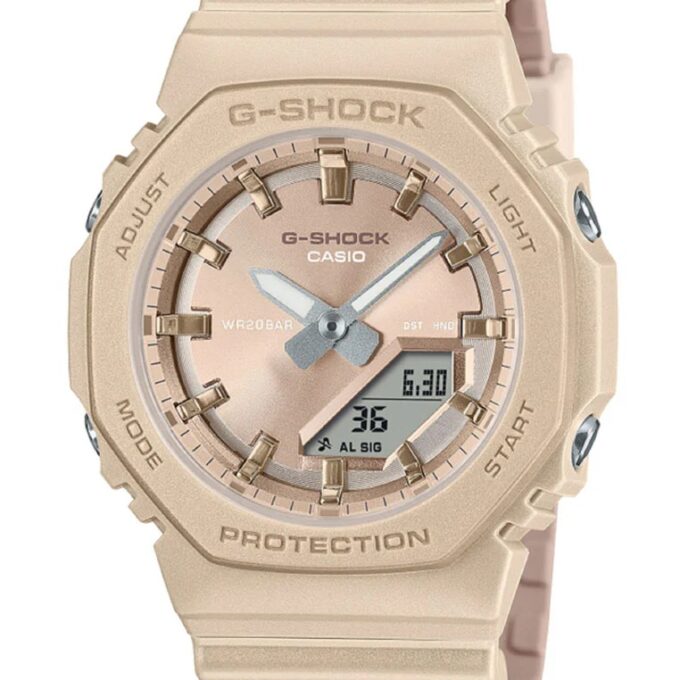 Montre Classique - CASIO G-SHOCK - GMA-P2100ST-9ADR - Unisexe - Résistante, Élégante, Polyvalente, Durable - Acier Inoxydable - Dorée