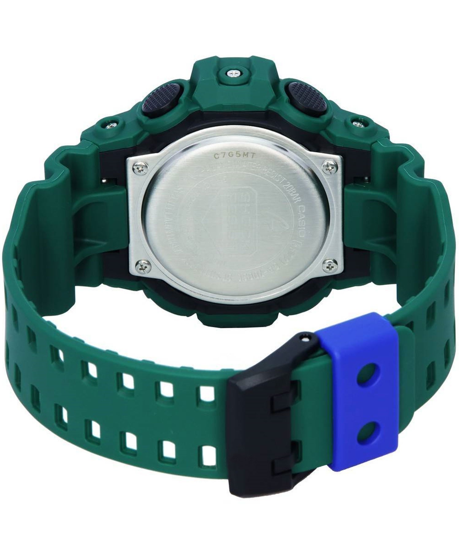 montre sport homme casio g shock analogique et digitale résistante aux chocs, Étanche 200m, chronomètre, rétroéclairage résine vert ga 700sc 3adr