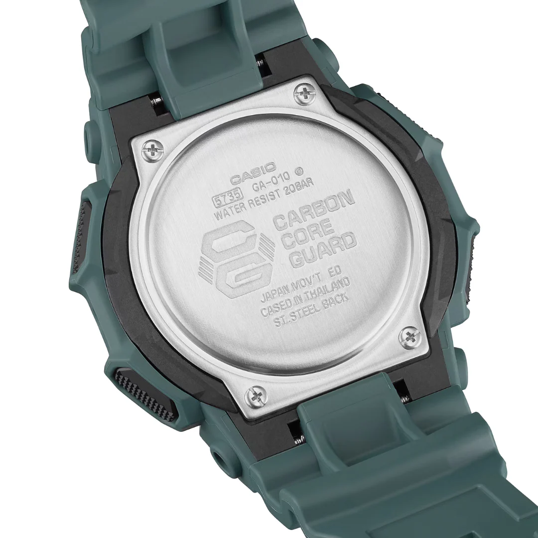 montre analogique digitale g shock homme résistante aux chocs, Étanche 200m, batterie 10 ans, Éco responsable résine bio bleu ga 010 2adr