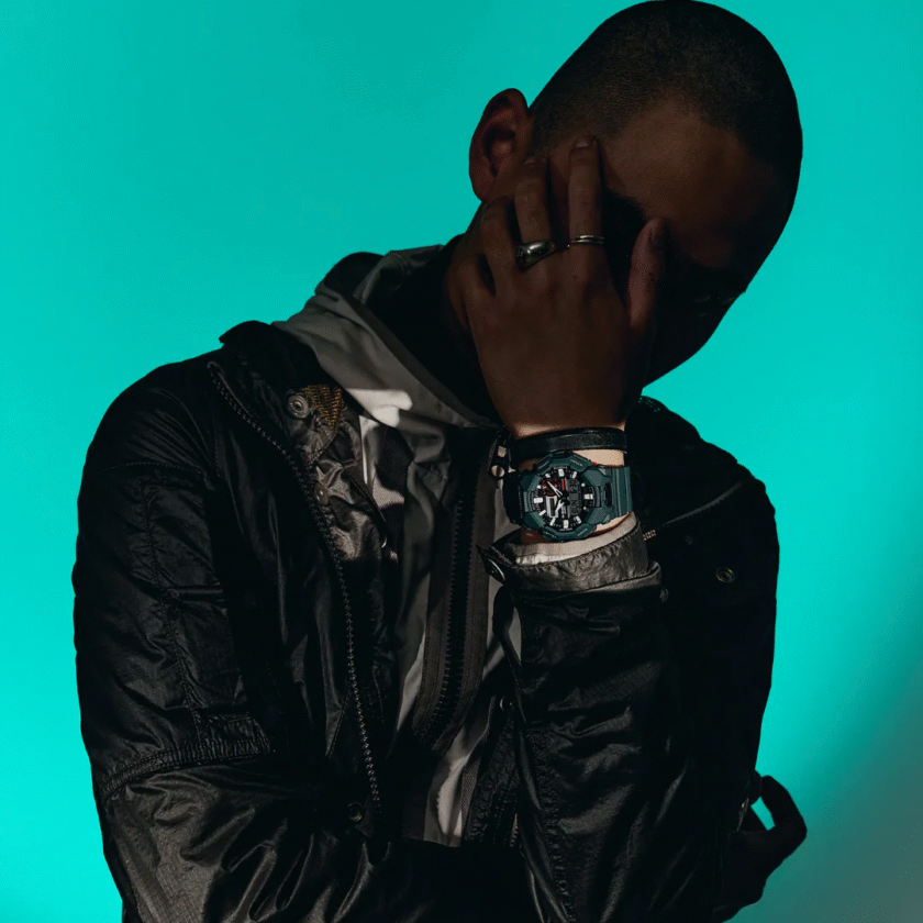 montre analogique digitale g shock homme résistante aux chocs, Étanche 200m, batterie 10 ans, Éco responsable résine bio bleu ga 010 2adr