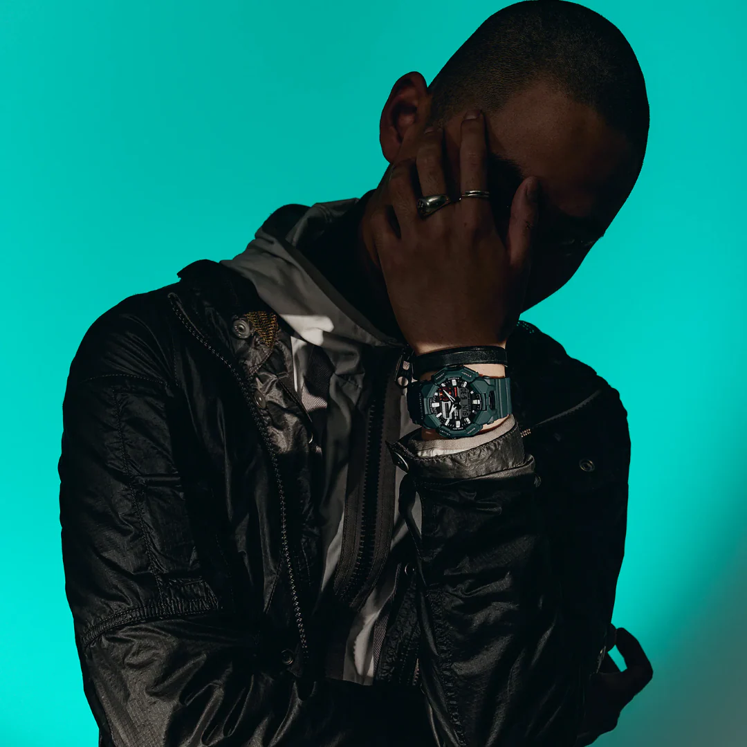 montre analogique digitale g shock homme résistante aux chocs, Étanche 200m, batterie 10 ans, Éco responsable résine bio bleu ga 010 2adr