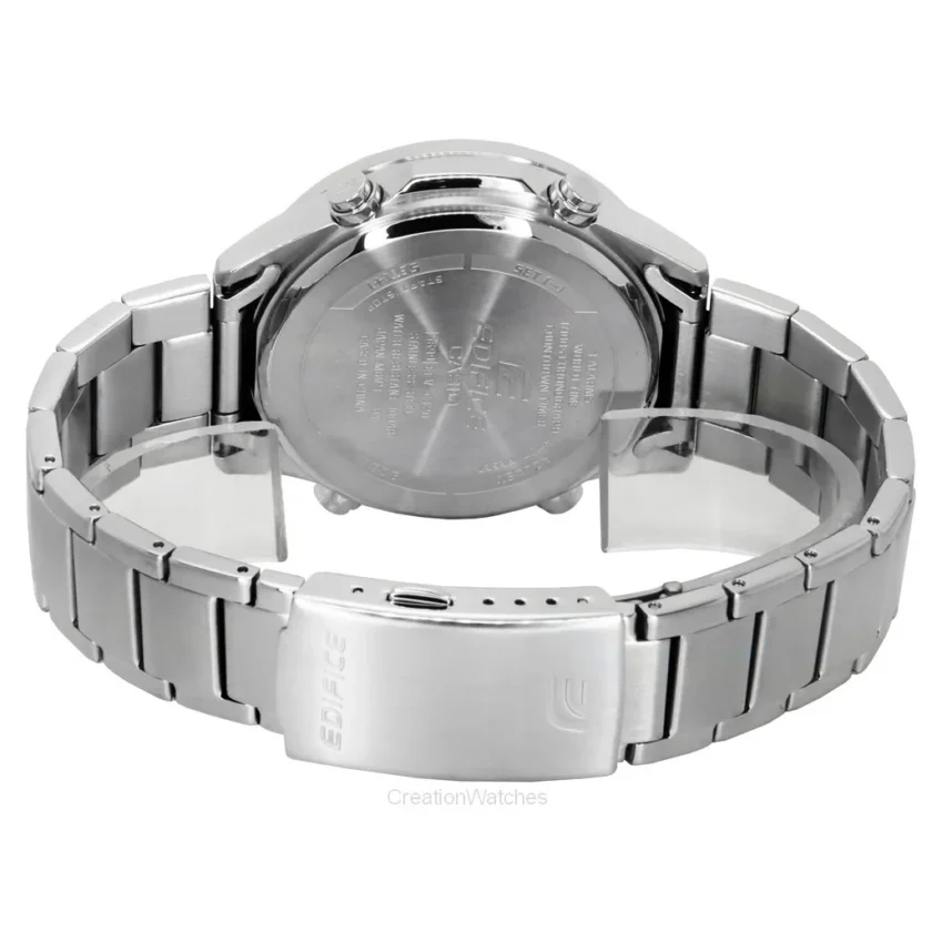 montre classique homme casio edifice efv c120d 2adf acier inoxydable, chronographe, Étanche 100m, bracelet métal bleu argenté référence efv c120d 2adf