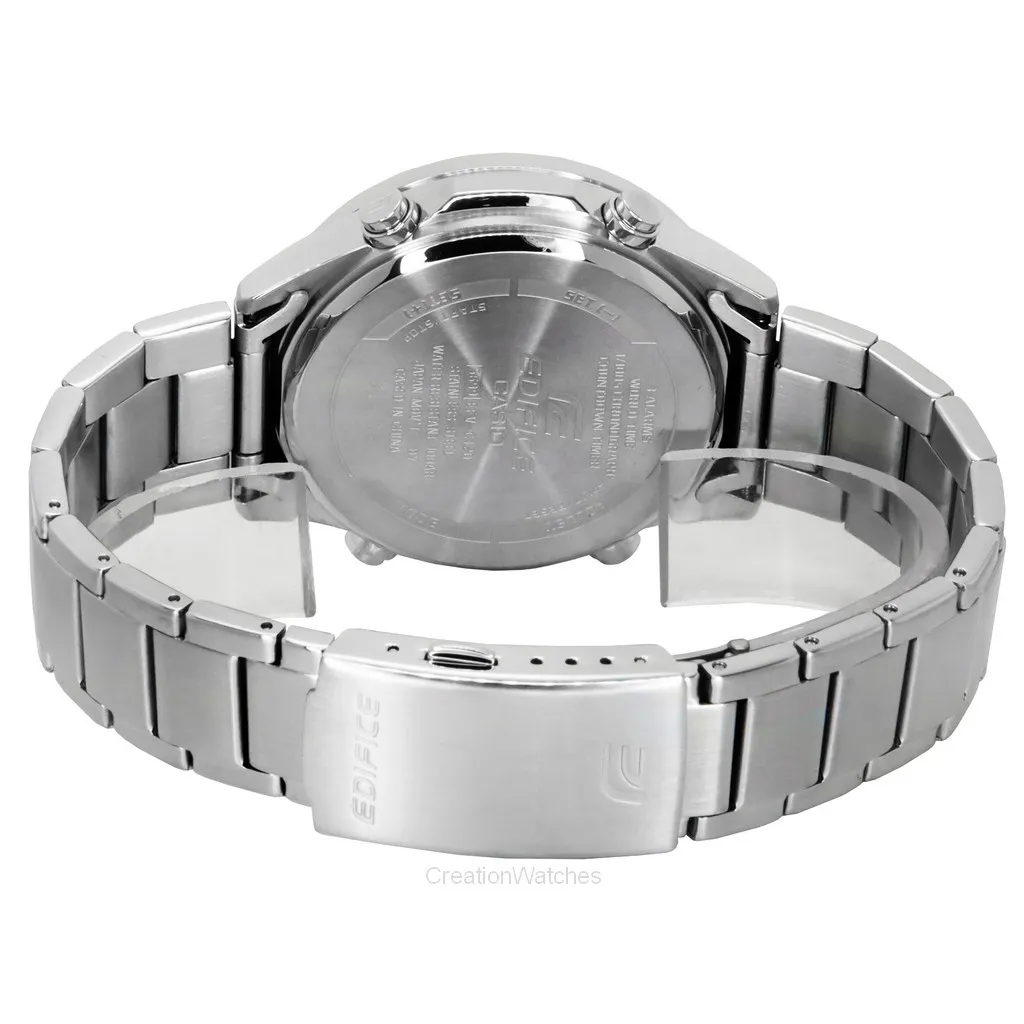 montre classique homme casio edifice efv c120d 2adf acier inoxydable, chronographe, Étanche 100m, bracelet métal bleu argenté référence efv c120d 2adf