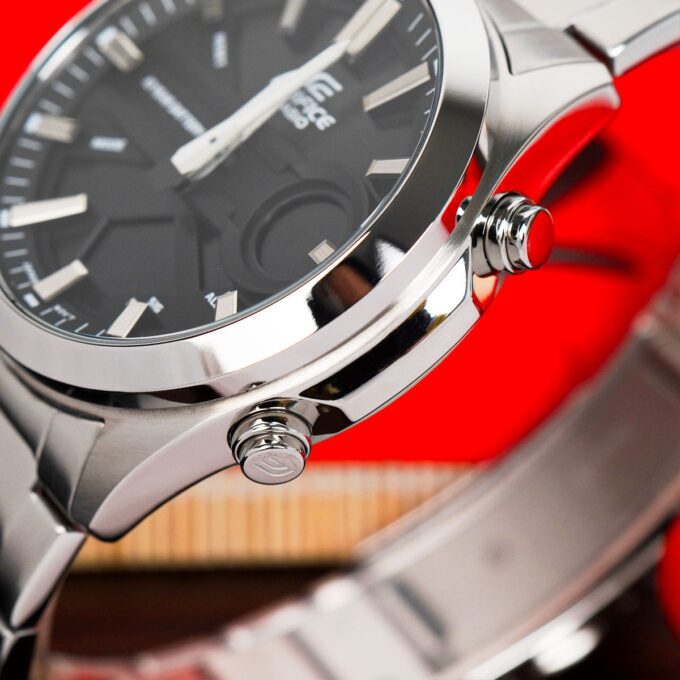 Montre Classique Homme - Casio Edifice - EFV-C120D-1ADF - Acier Inoxydable, Multifonction, Étanche, Bracelet Métal, Noir