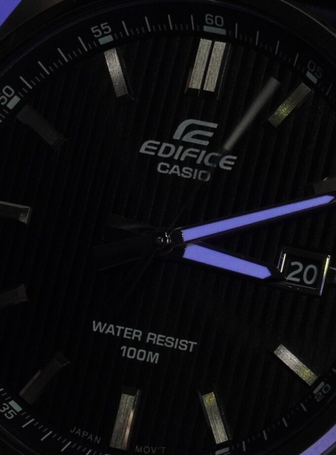 montre classique homme casio edifice efv 150l 1avudf bracelet cuir noir, quartz, Étanche, chronographe boutique aïwatch