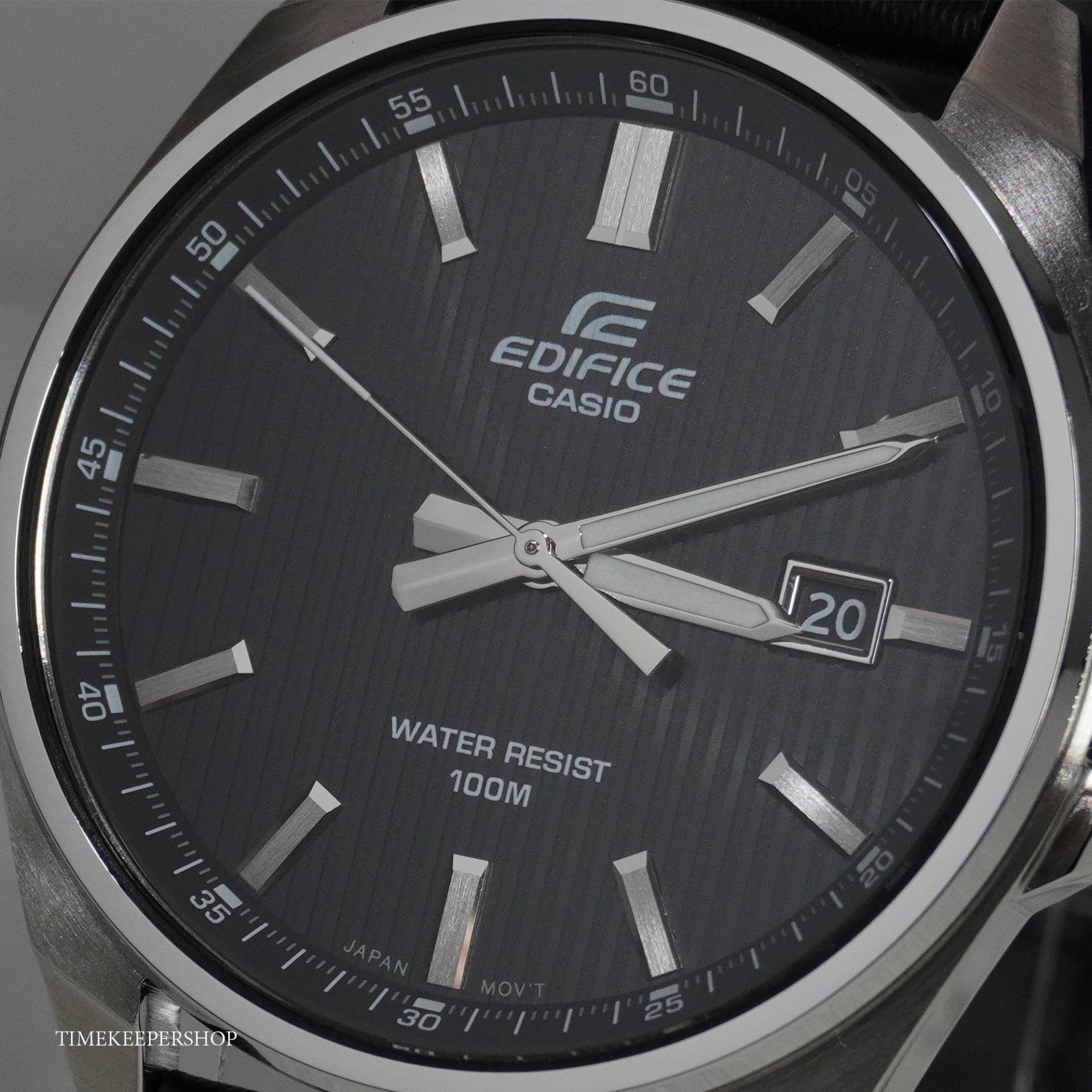 montre classique homme casio edifice efv 150l 1avudf bracelet cuir noir, quartz, Étanche, chronographe boutique aïwatch