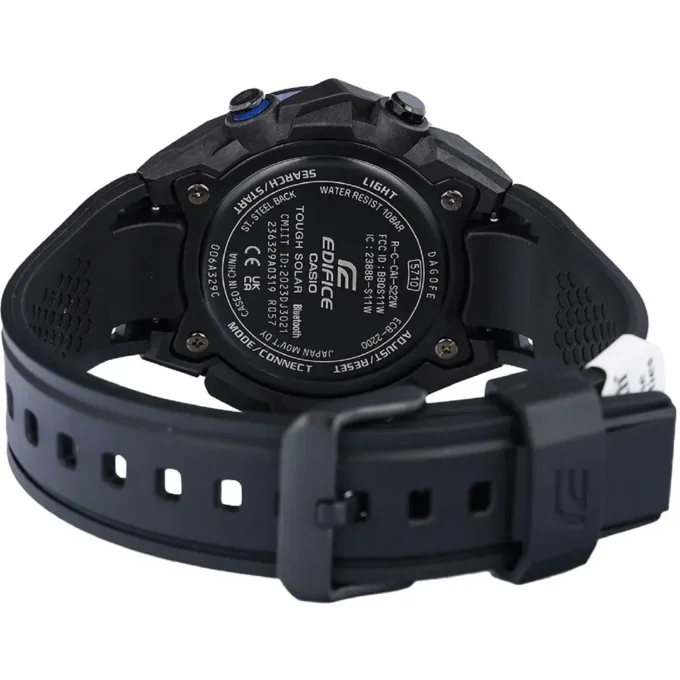 Montre Classique Homme - Casio Edifice - ECB-2200PB-1ADF – Bluetooth, Chronographe, Résine, Noir – Référence ECB-2200PB-1ADF