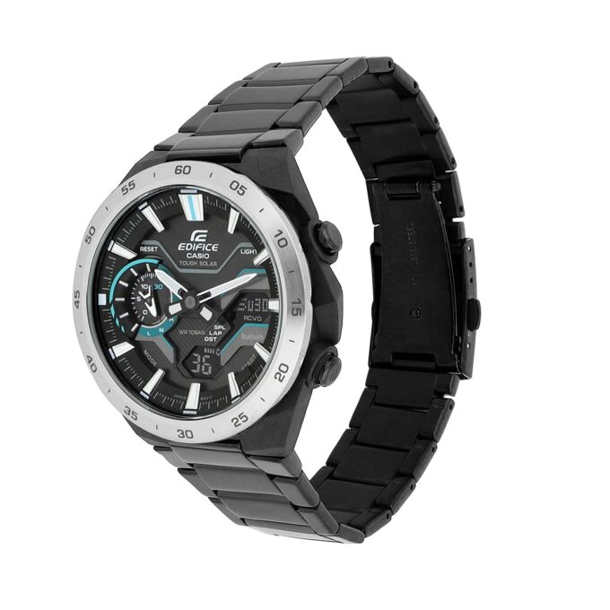 Montre Classique Homme - Casio EDIFICE - ECB-2200DD-1ADF – Acier Inoxydable, Chronographe, Étanche, Bracelet Métal – Argent – Référence ECB-2200DD-1ADF