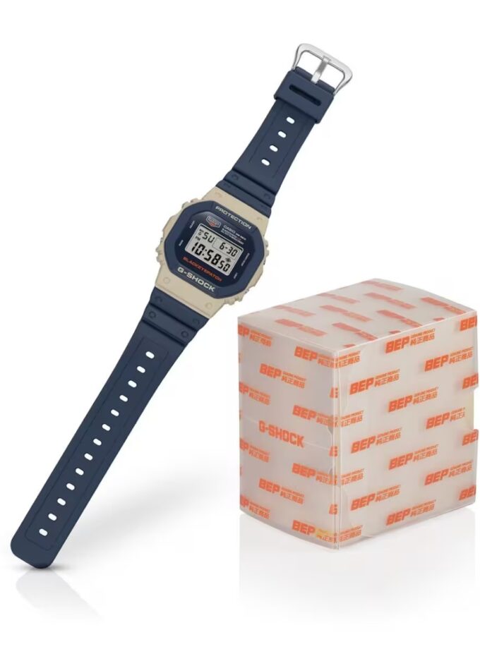 montre classique homme casio g shock dw 5610bep 2dr résistante aux chocs, Étanche 200m, bracelet résine, bleu boutique aïwatch