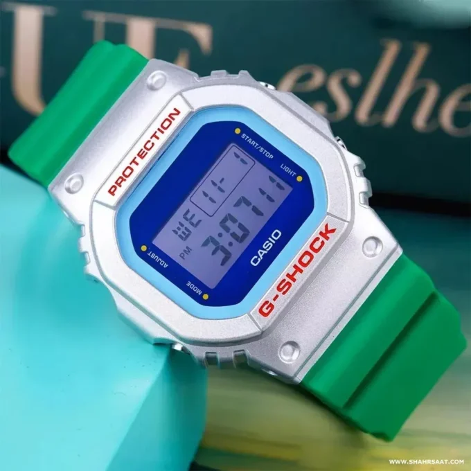 Montre Classique Homme - Casio G-SHOCK - DW-5600EU-8A3DR – Digital, Résistante aux chocs, Étanche 200m, Bracelet Résine – Gris – Référence DW-5600EU-8A3DR