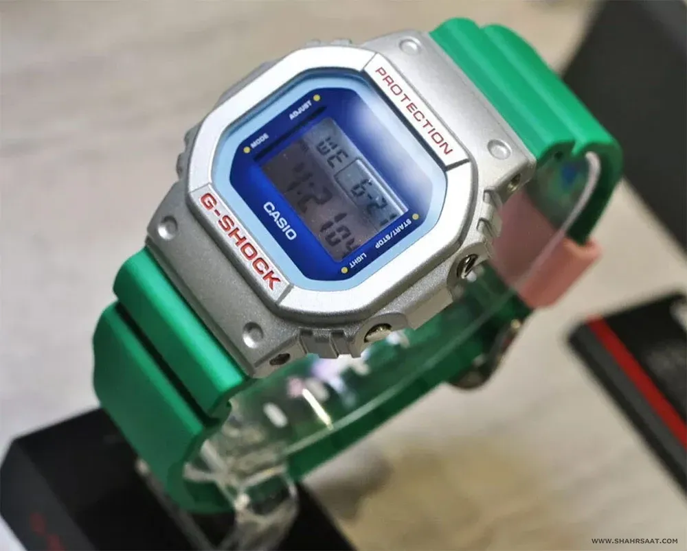 montre classique homme casio g shock dw 5600eu 8a3dr – digital, résistante aux chocs, Étanche 200m, bracelet résine – gris – référence dw 5600eu 8a3dr
