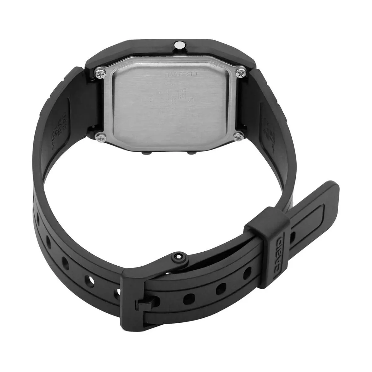 montre classique homme casio aw 48he 1avdf double affichage analogique et digital, résistante à l’eau, bracelet résine, noir référence aw 48he 1avdf