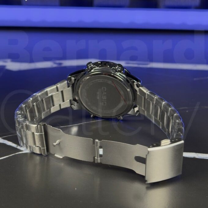 Montre Classique Homme - Casio - Analogique Digitale, Étanche 50m, Chronographe, Telememo 30, Autonomie 10 ans - Acier Inoxydable - Cadran Vert - AMW-880D-3AVDF